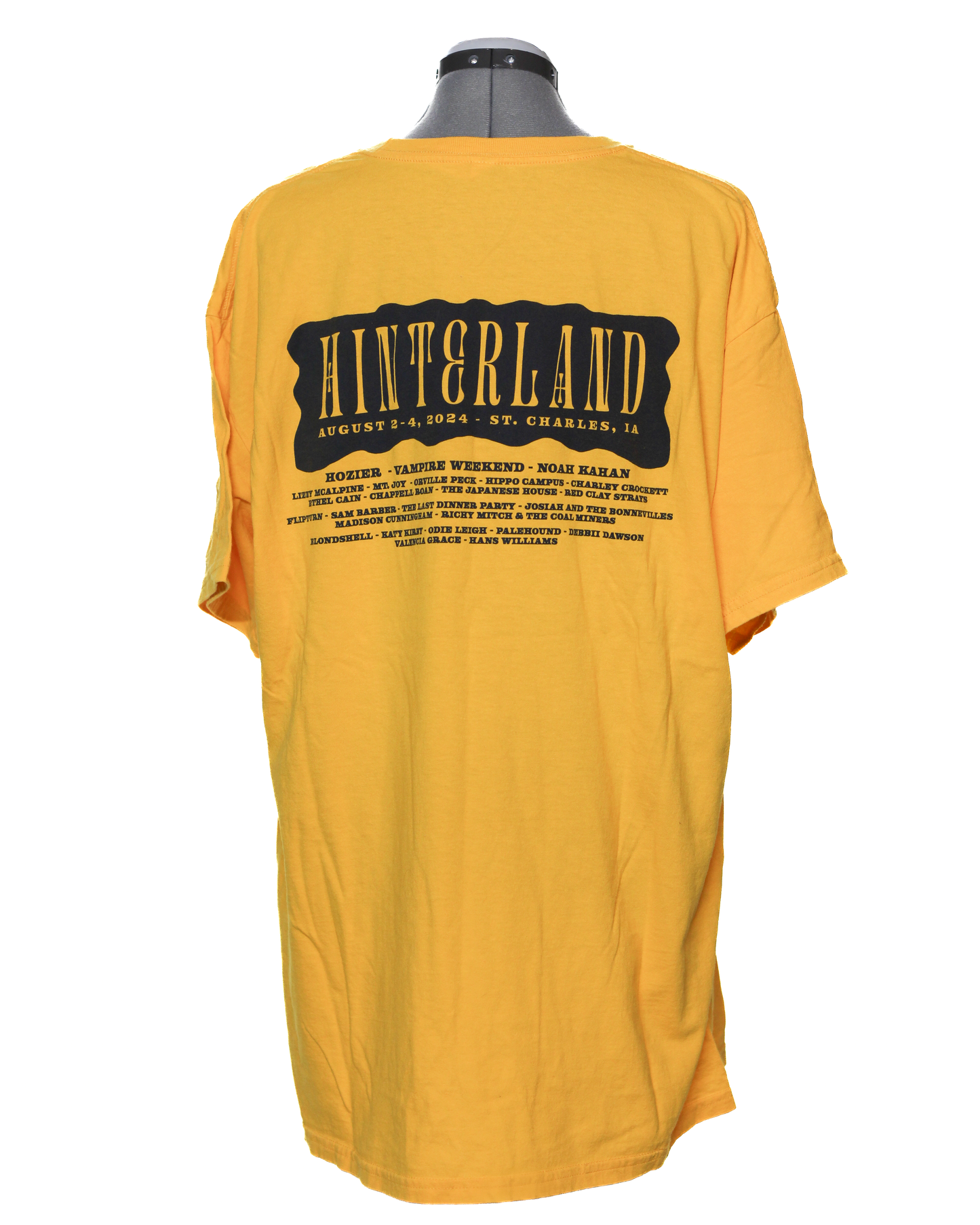Camiseta amarilla del Festival de Música Hinterland 2024