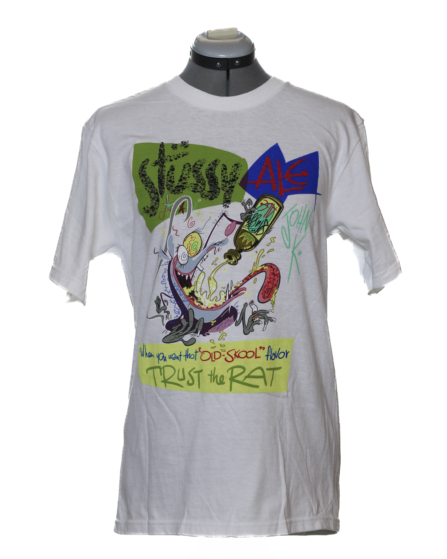 Camiseta gráfica Stüssy Trust the Rat blanca