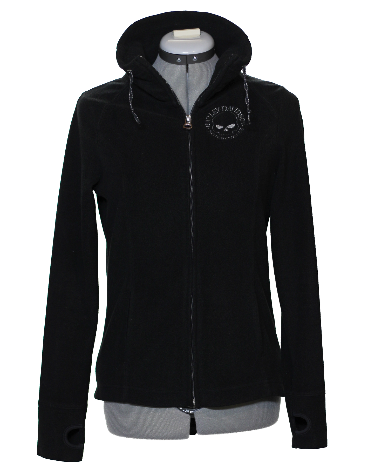 Harley-Davidson Black Skull Logo Full-Zip Hoodie Jacket Pre-owned Excellent