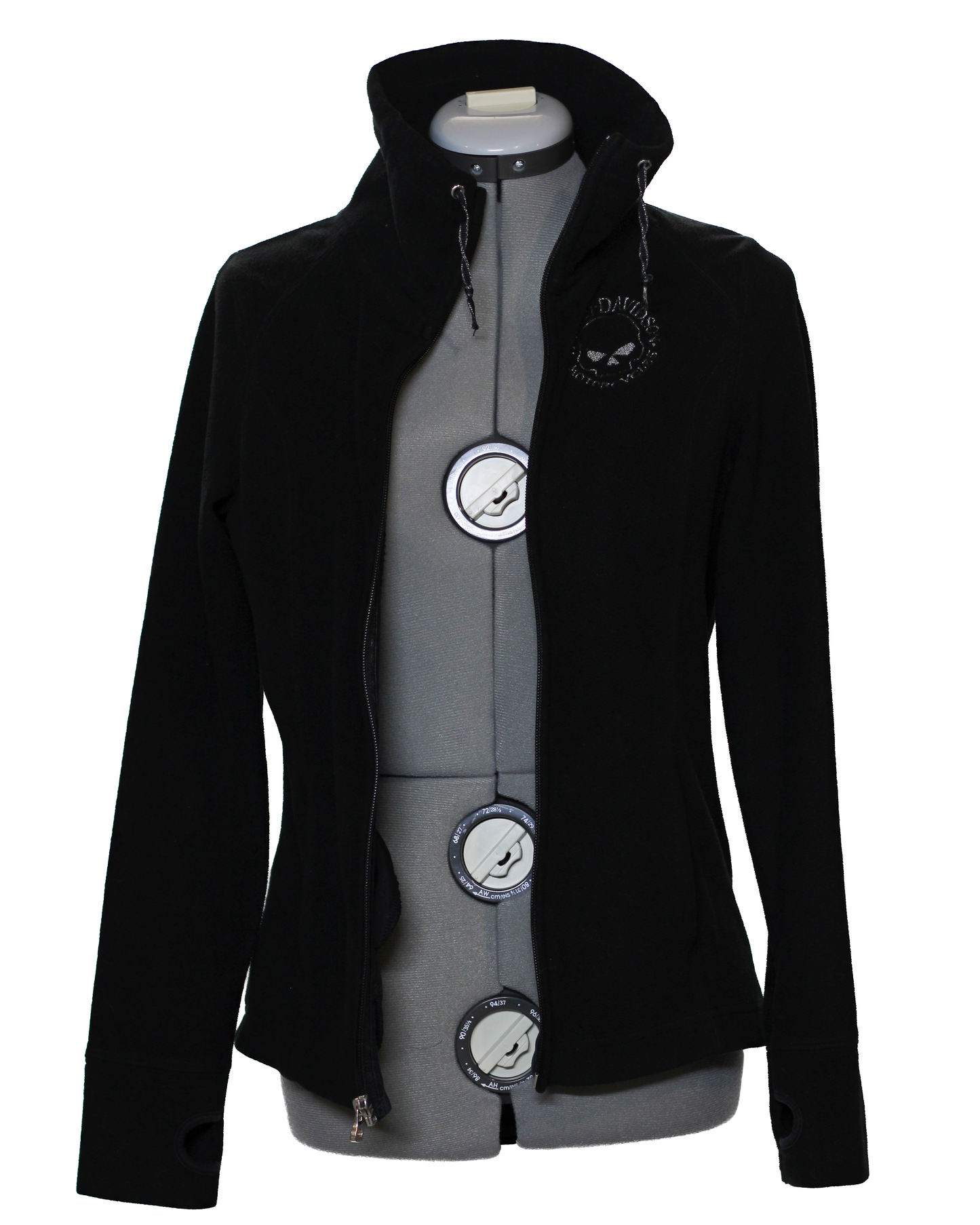 Harley-Davidson Black Skull Logo Full-Zip Hoodie Jacket Pre-owned Excellent