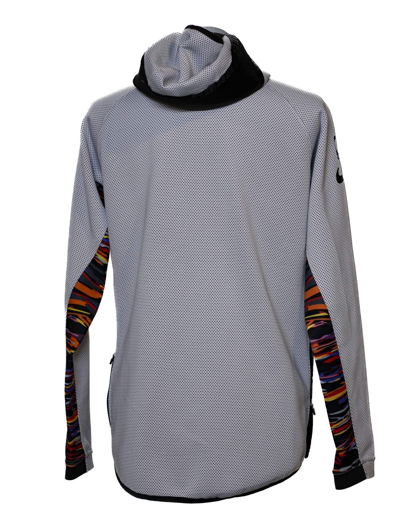Chaqueta con capucha y cremallera completa perforada de los Brooklyn Nets de la NBA, gris