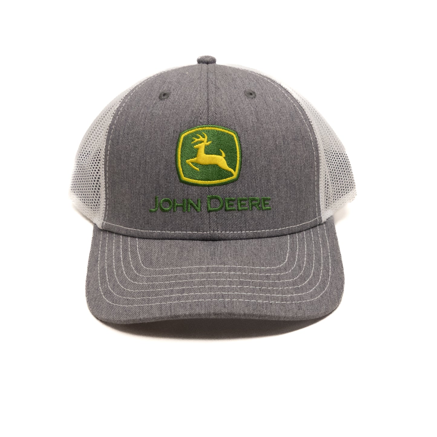 John Deere Trucker Hat Baseball Cap Gray Mesh Back
