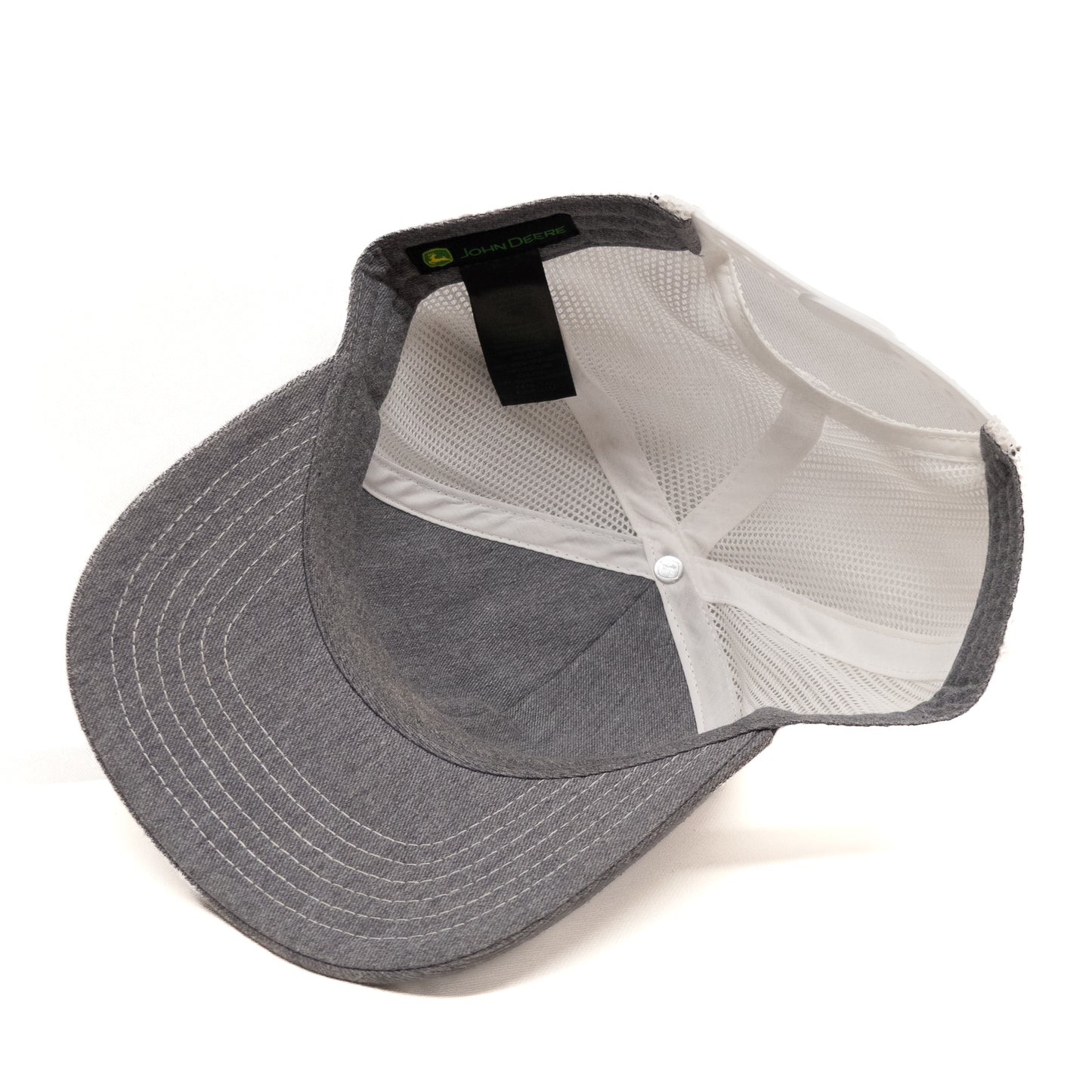 John Deere Trucker Hat Baseball Cap Gray Mesh Back