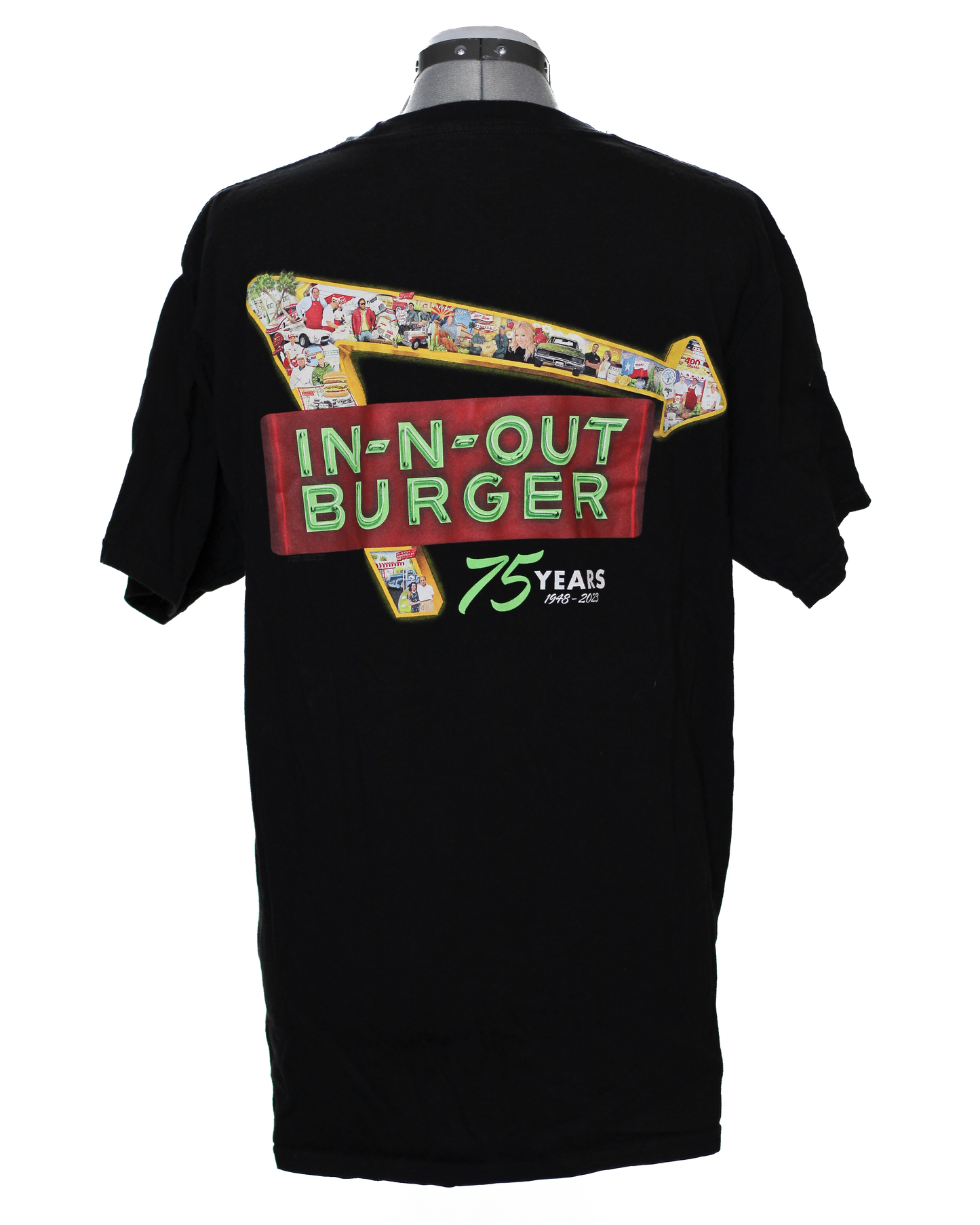 In-N-Out Burger 75th Anniversary 1948-2023 Black T-Shirt