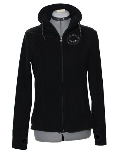 Harley-Davidson Black Skull Logo Full-Zip Hoodie Jacket Pre-owned Excellent