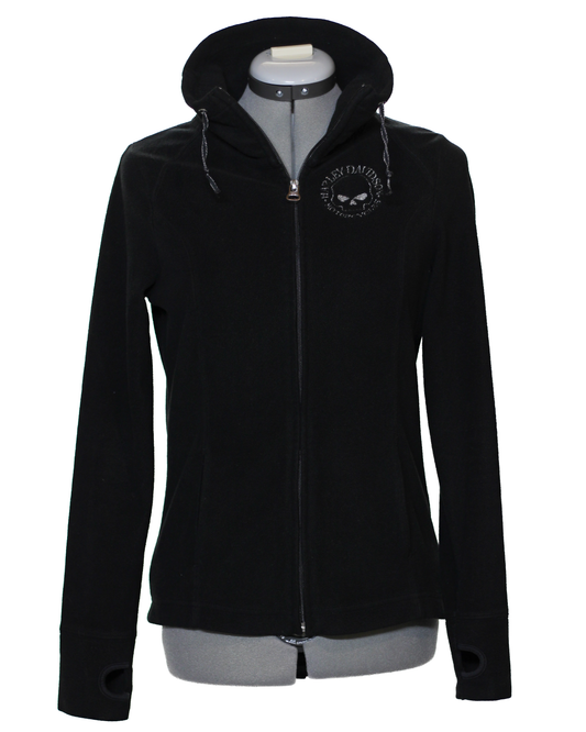Harley-Davidson Black Skull Logo Full-Zip Hoodie Jacket Pre-owned Excellent