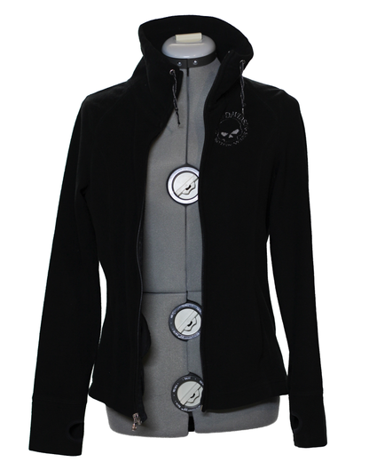 Harley-Davidson Black Skull Logo Full-Zip Hoodie Jacket Pre-owned Excellent