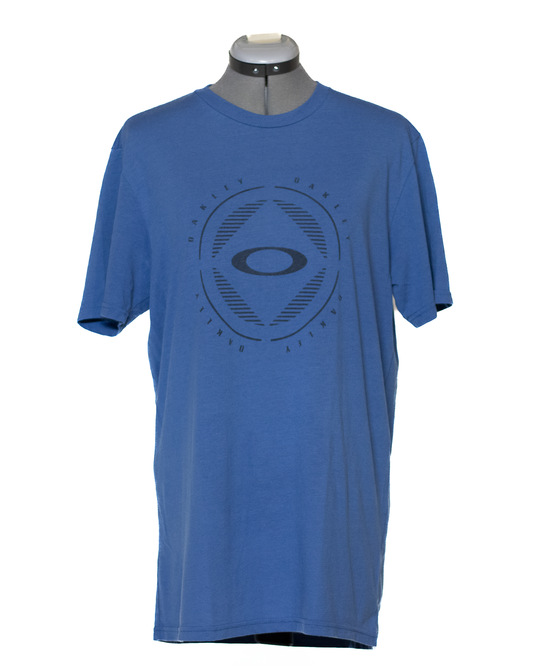 Oakley Logo Short Sleeve Shirt Blue Color